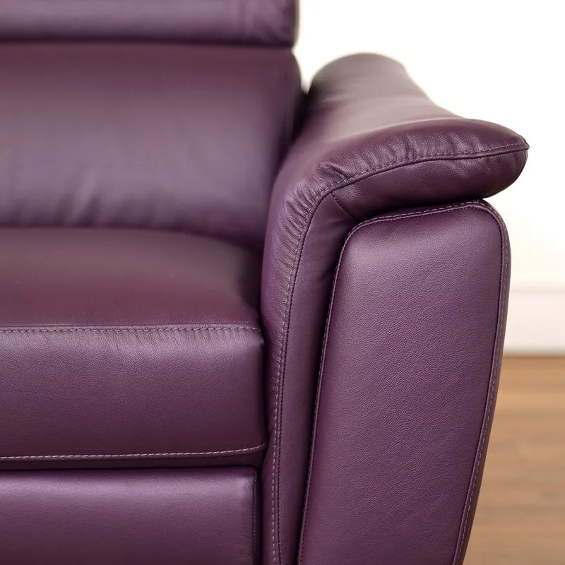 Divano Flow Relax Reclinabile in Pelle Primo Fiore – 2 posti Doppia Motorizzazione, Design Moderno