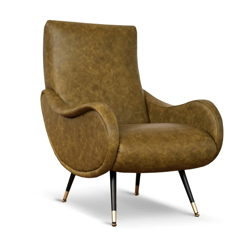 Poltrona Miss in Pelle Primo Fiore Premium - Design Iconico Anni 50