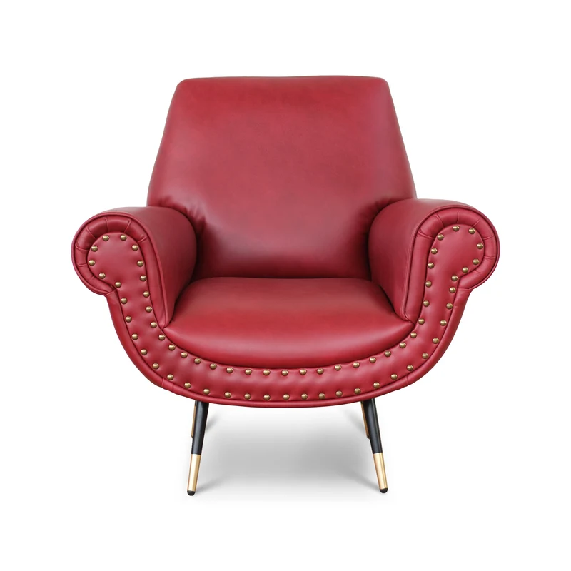 Poltrona Vico Pelle Primo Fiore Premium - Iconica, Finiture di Pregio
