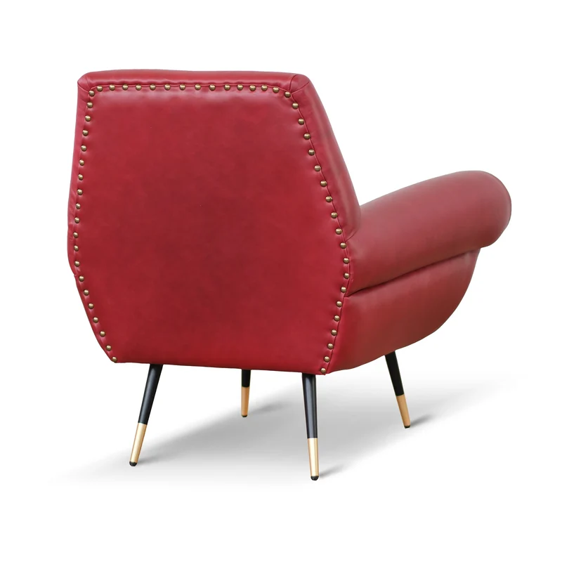 Poltrona Vico Pelle Primo Fiore Premium - Iconica, Finiture di Pregio