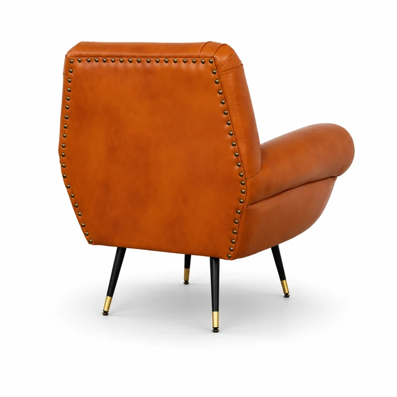 Poltrona Vico Pelle Primo Fiore Premium - Iconica, Finiture di Pregio