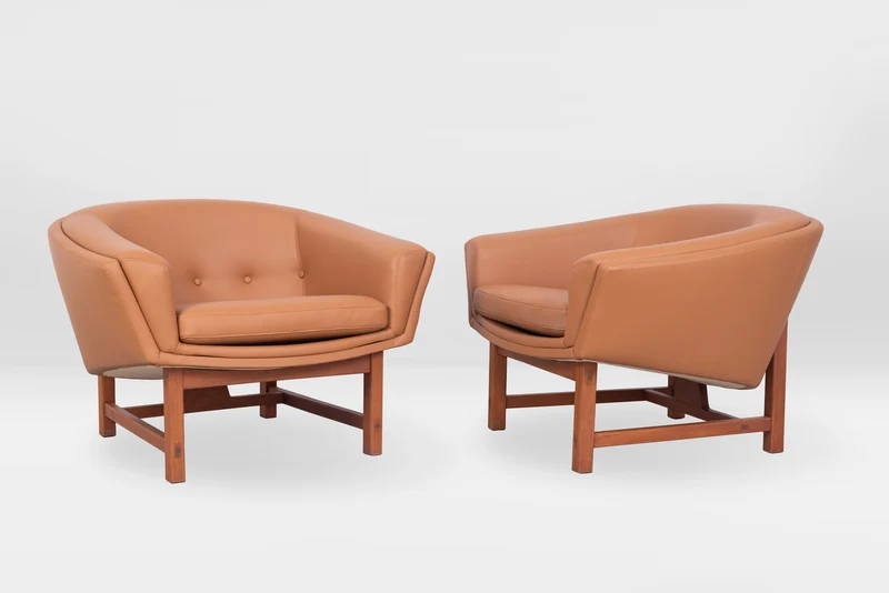 Coppia di poltrone Corona Lounge Chair di Lennart Bender, 1970