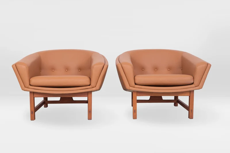 Coppia di poltrone Corona Lounge Chair di Lennart Bender, 1970