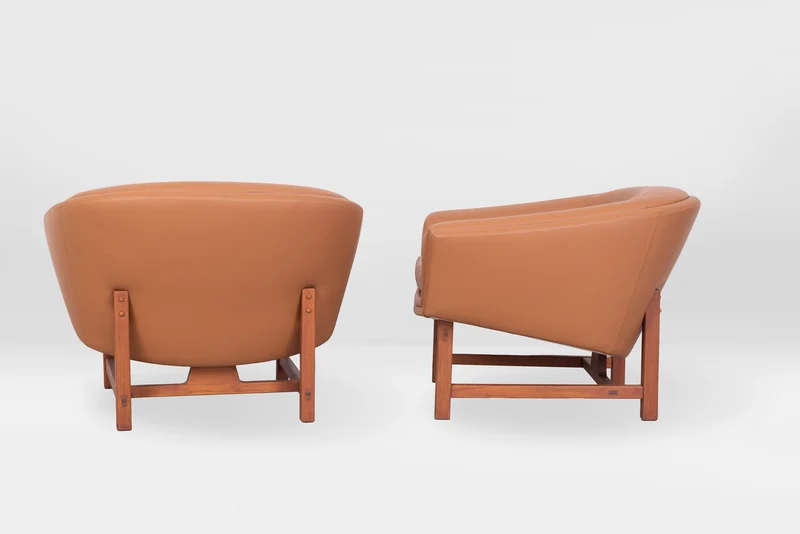 Coppia di poltrone Corona Lounge Chair di Lennart Bender, 1970