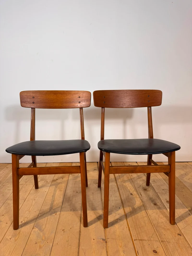 Coppia di Sedie da Pranzo in Teak Vintage – Danimarca (Anni '60)