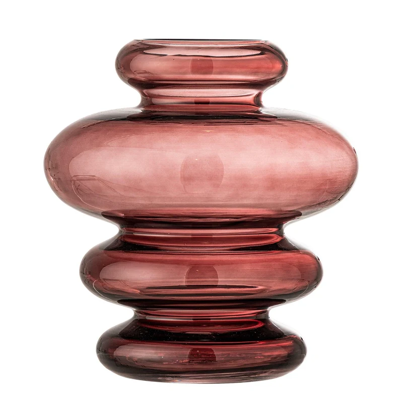 Vaas paars glas Kayn Ø18×19,5 cm