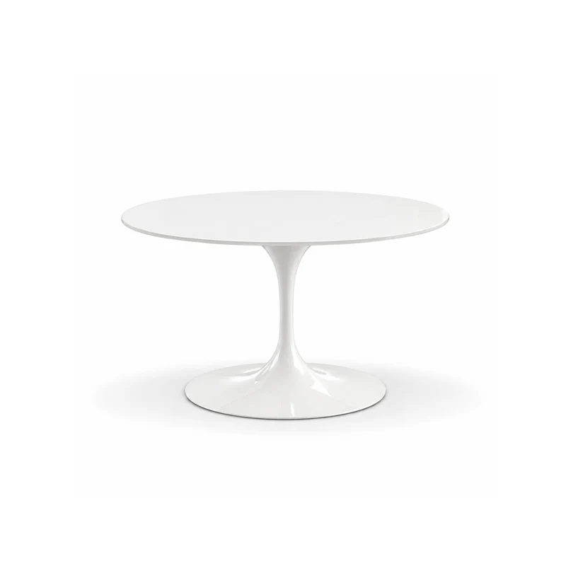 Round & Oval Tulip Coffee Table,H39 cm – Ø51 cm & 60 cm – Liquid Laminate & Solid Oak