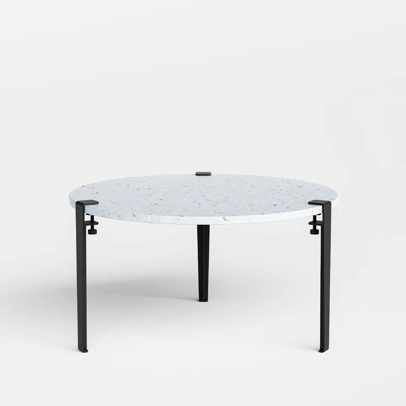 Table basse ronde TIPTOE Ø 80cm - plastique recyclé Venezia