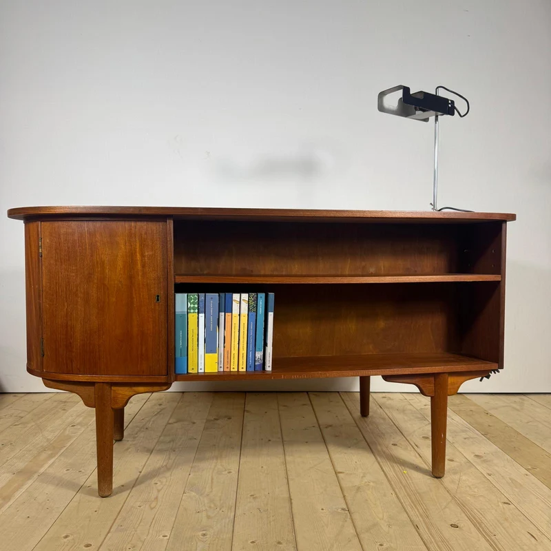 Scrittoio Vintage in Teak H.P. Hansen – Eleganza Mid-Century per Ambienti Raffinati