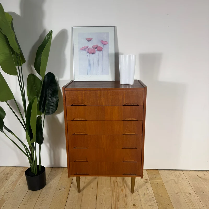 Cassettiera Danese Mid-Century in Teak – Design Scandinavo Vintage, Anni ’60