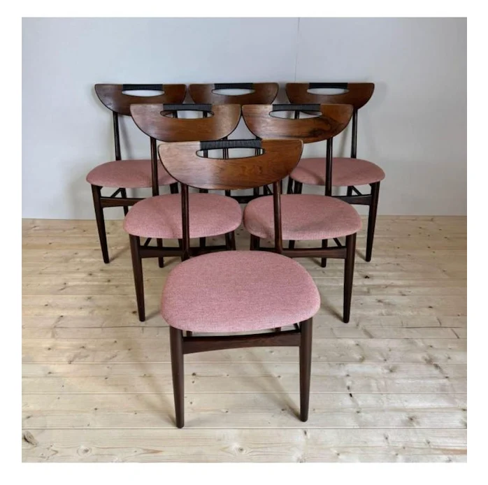 Set di sei sedie in palissandro - Danimarca 1960