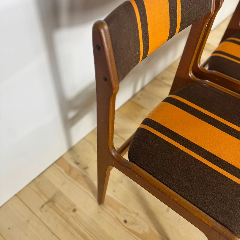 Set di 6 Sedie Vintage in Teak – Attribuite a Erik Buch (Anni '60)