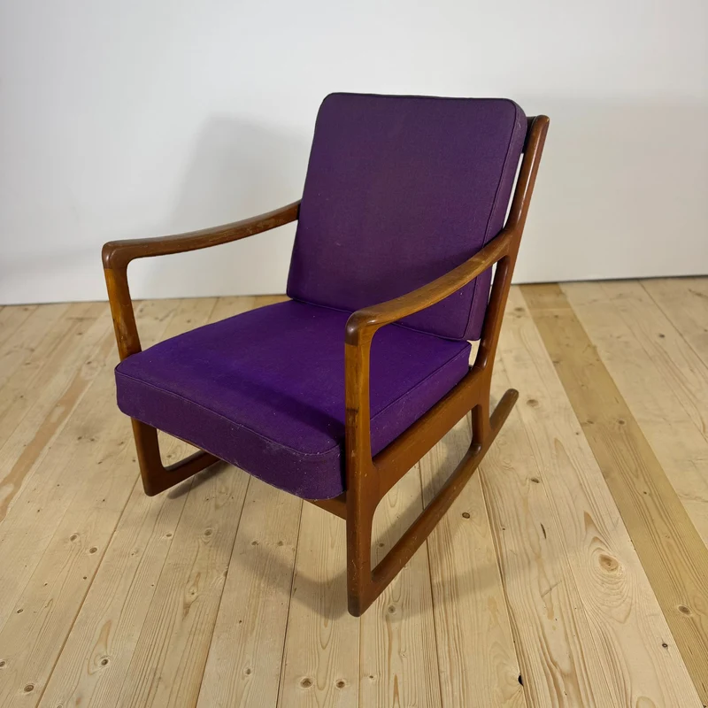 Poltrona a Dondolo in Teak – Ole Wanscher (Danimarca, Anni '60)