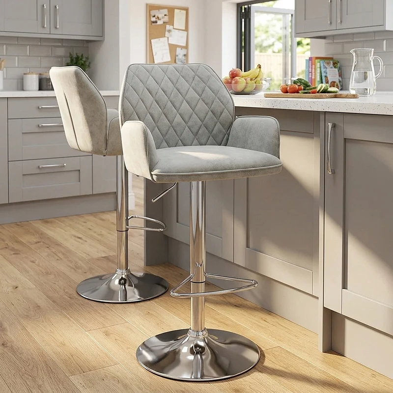 Sgabello Ecopelle - Harvard Grigio
