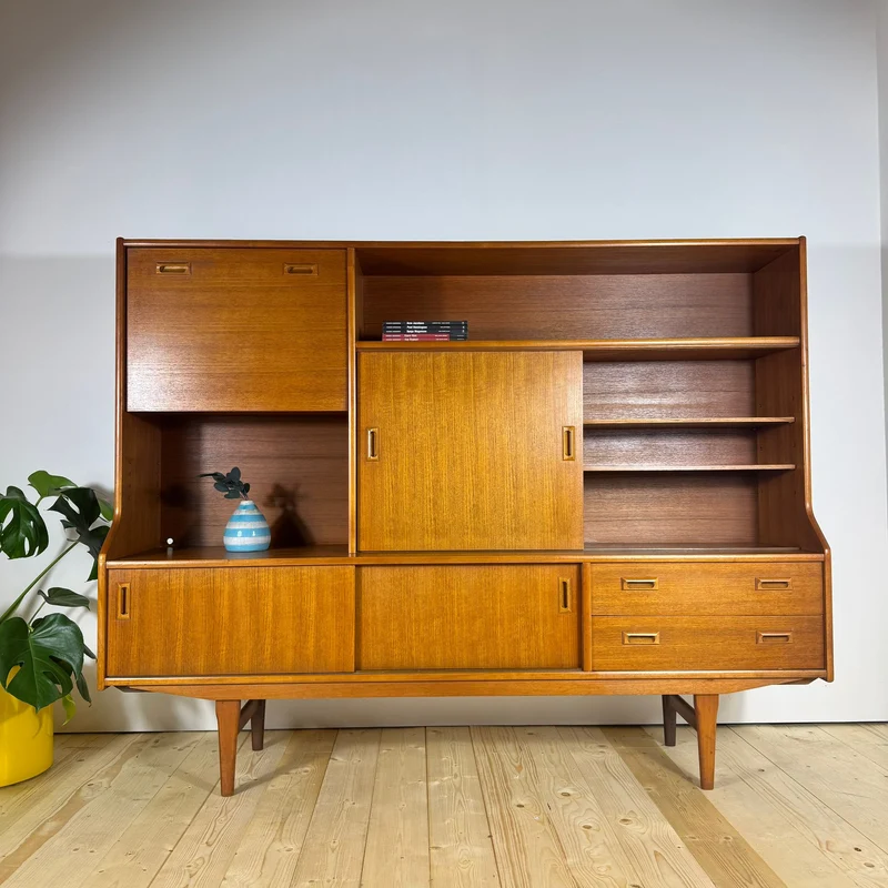 Highboard Danese in Teak – Credenza Alta Mid-Century