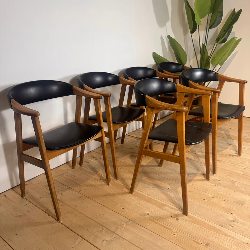 Set di 6 sedie Sax Møbelfabrik, anni ’60