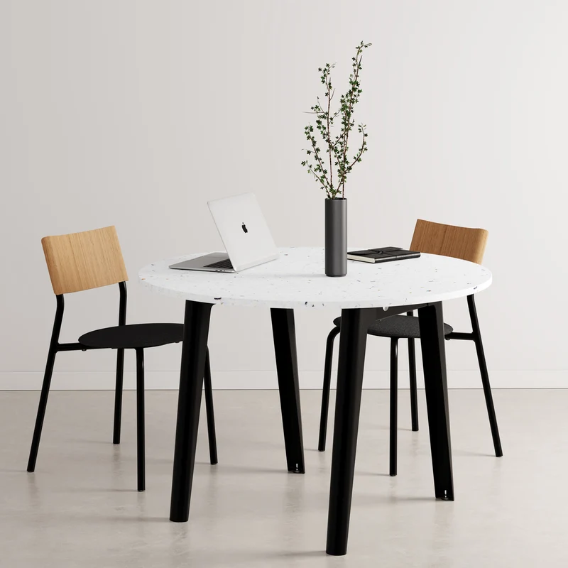 Table de réunion ronde NEW MODERN Ø 108cm - plastique recyclé Venezia