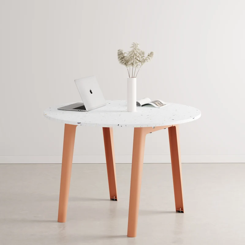 Table de réunion ronde NEW MODERN Ø 108cm - plastique recyclé Venezia