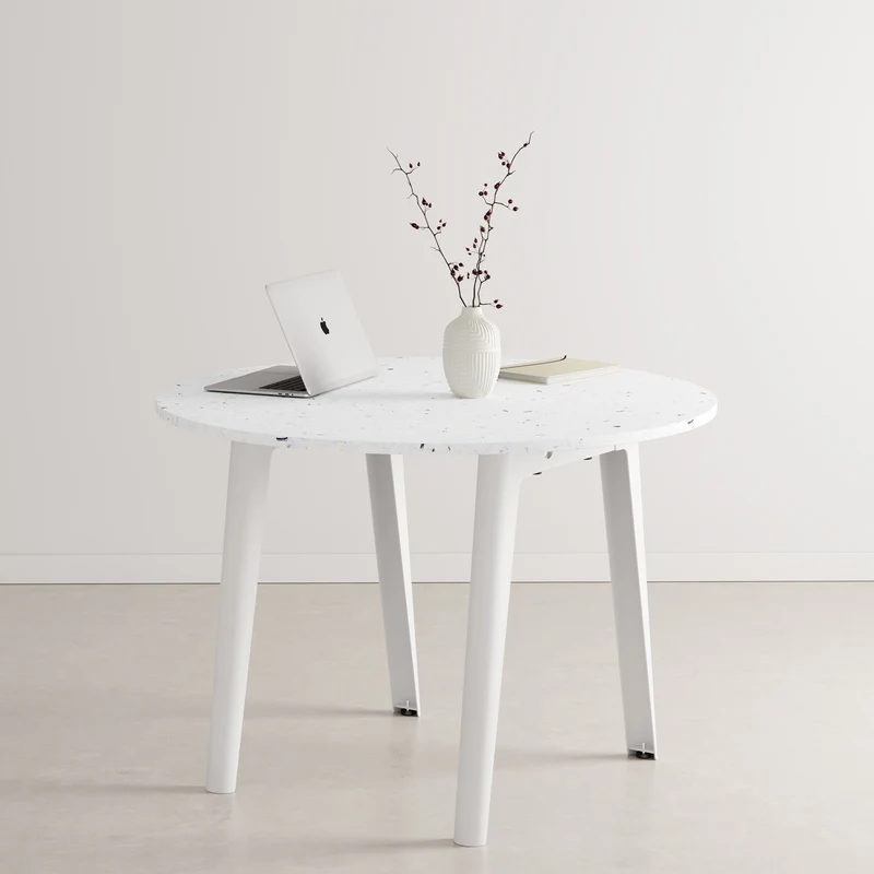 Table de réunion ronde NEW MODERN Ø 108cm - plastique recyclé Venezia