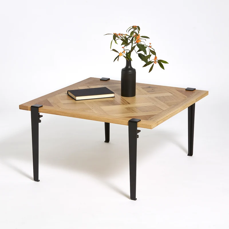 Table basse TIPTOE 80x80cm - parquet de Versailles