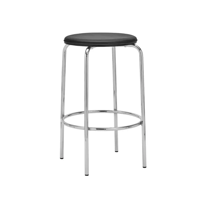 Barkruk Comma zwart chroom Ø37×66 cm
