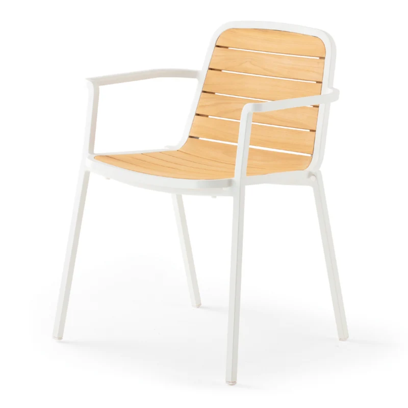 Nida Outdoor Armchair – Teak & Aluminium Garden Seating