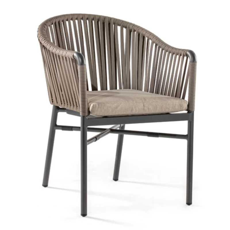 Monaco Outdoor Armchair – Aluminium & Woven Rope Garden Chair