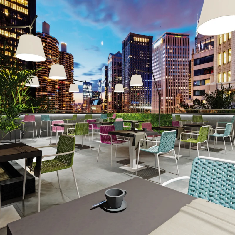 Cannes Outdoor Armchair – Aluminium & Woven Rope Garden Chair