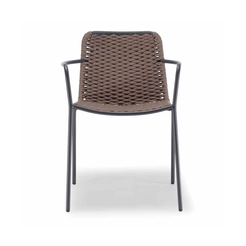 Cannes Lux Outdoor Armchair – Aluminium & Handwoven Rope Garden Chair
