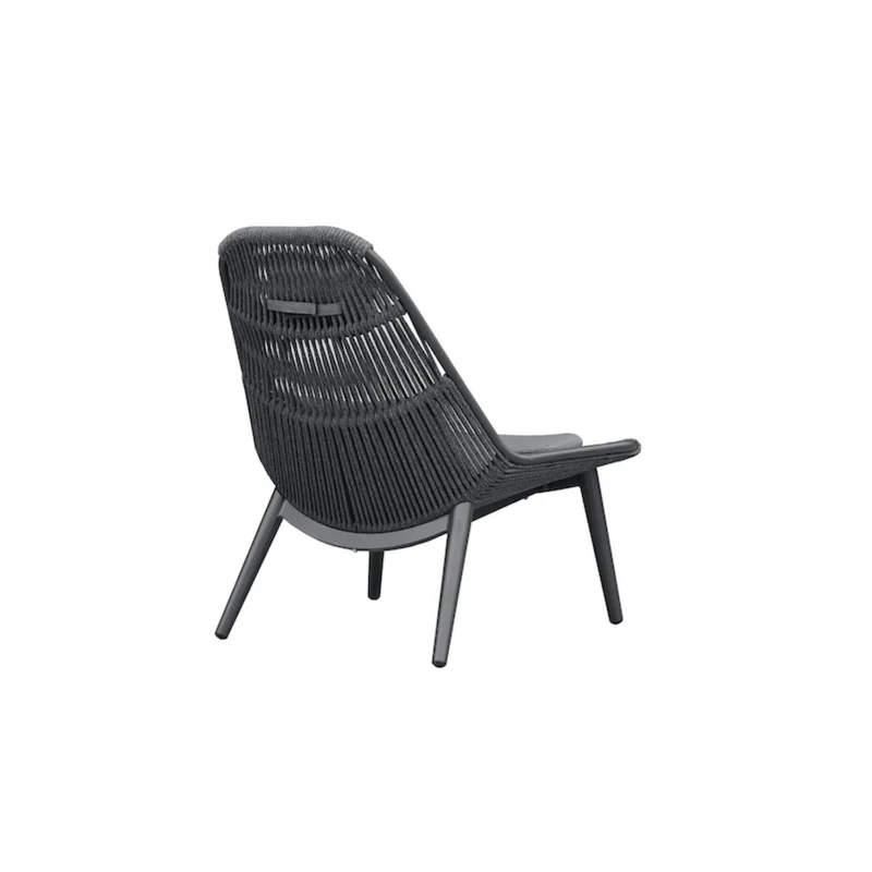 Como Lounge Chair with Footstool – Luxury Rope Weave Outdoor Recliner