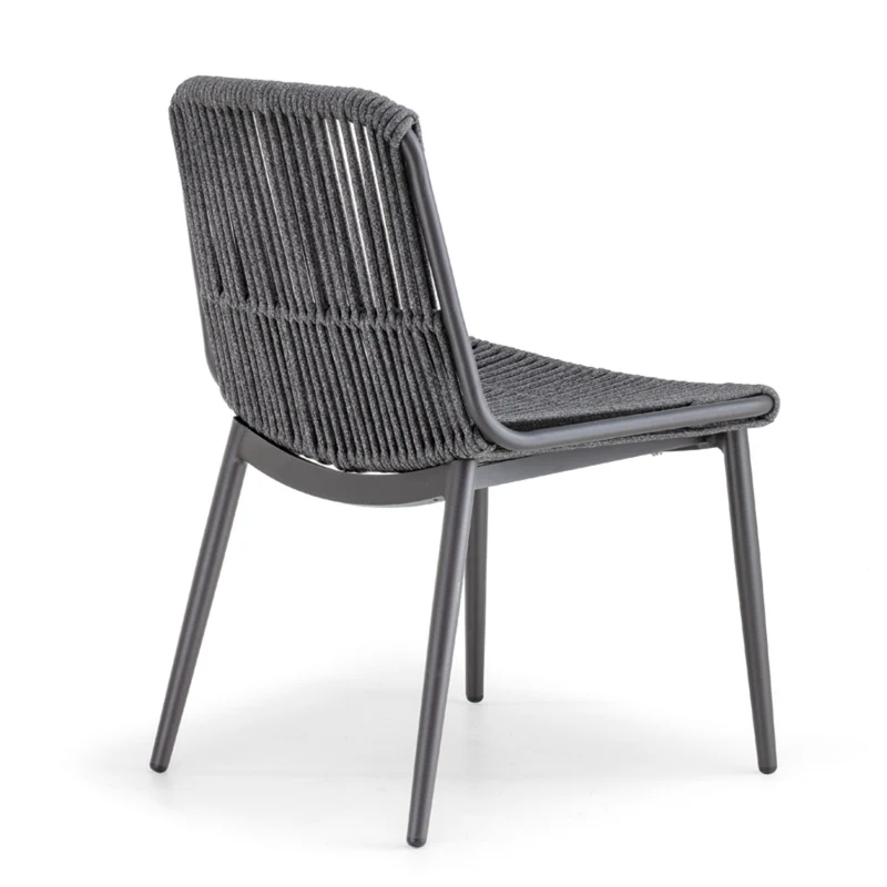 Como Rope Dining Chair – Modern Outdoor Seating with Aluminium Frame