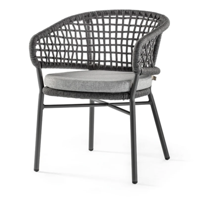 Atol Rope Armchair – Stylish Outdoor Chair with Aluminium Frame & Cushion