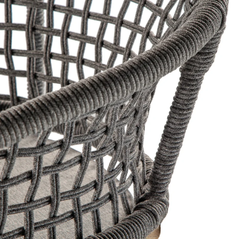 Atol Rope Armchair – Stylish Outdoor Chair with Aluminium Frame & Cushion