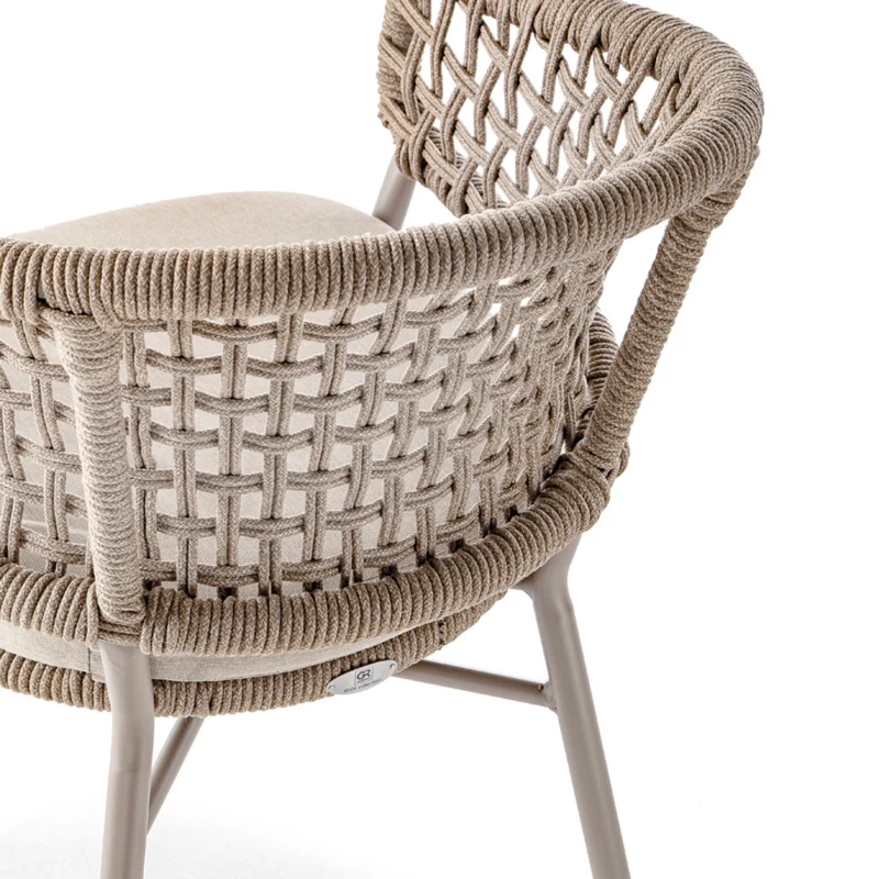 Atol Rope Armchair – Stylish Outdoor Chair with Aluminium Frame & Cushion