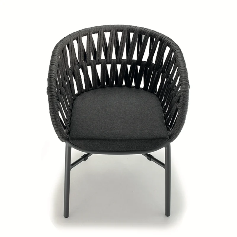 Tahiti Rope Armchair – Elegant Outdoor Chair with Aluminium Frame & Cushion