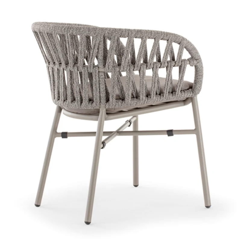 Tahiti Rope Armchair – Elegant Outdoor Chair with Aluminium Frame & Cushion