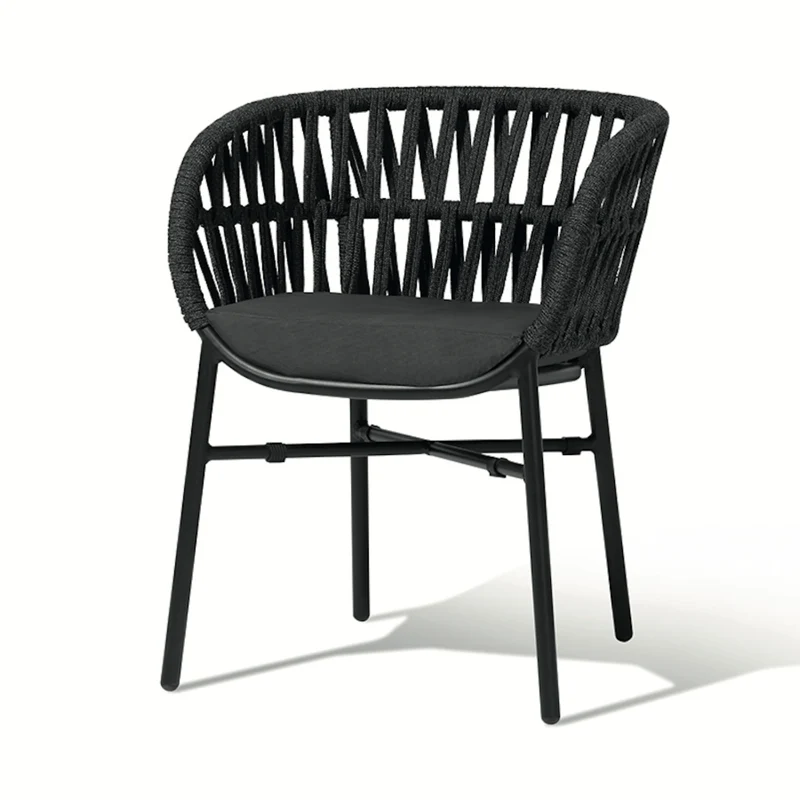 Tahiti Rope Armchair – Elegant Outdoor Chair with Aluminium Frame & Cushion
