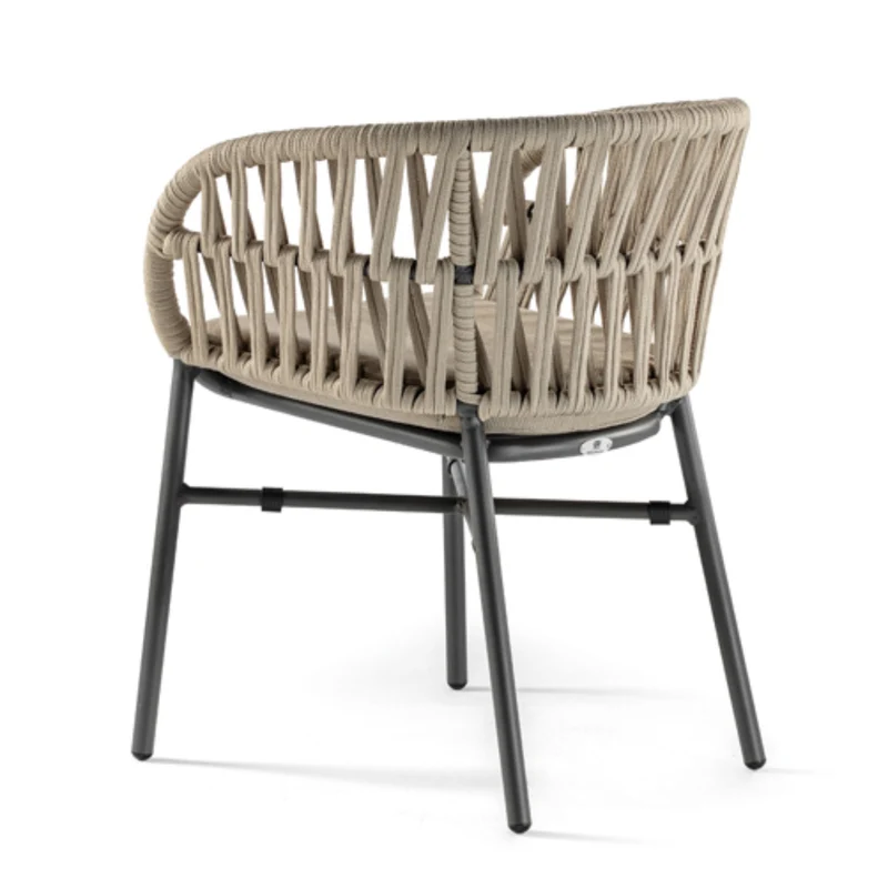 Tahiti Rope Armchair – Elegant Outdoor Chair with Aluminium Frame & Cushion