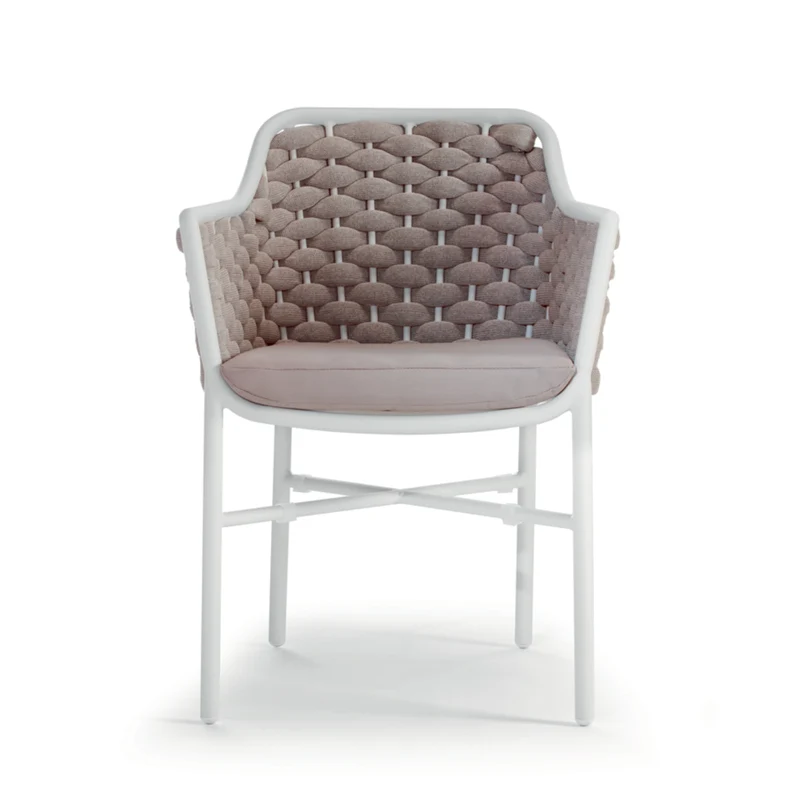 Panama Rope Armchair – Elegant Outdoor Chair with Aluminium Frame & Cushion