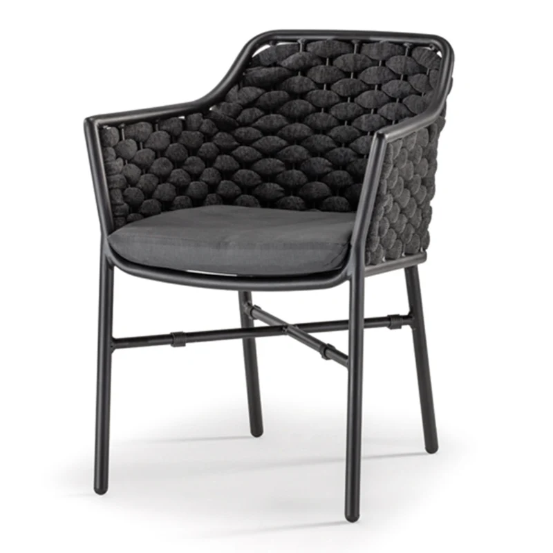 Panama Rope Armchair – Elegant Outdoor Chair with Aluminium Frame & Cushion