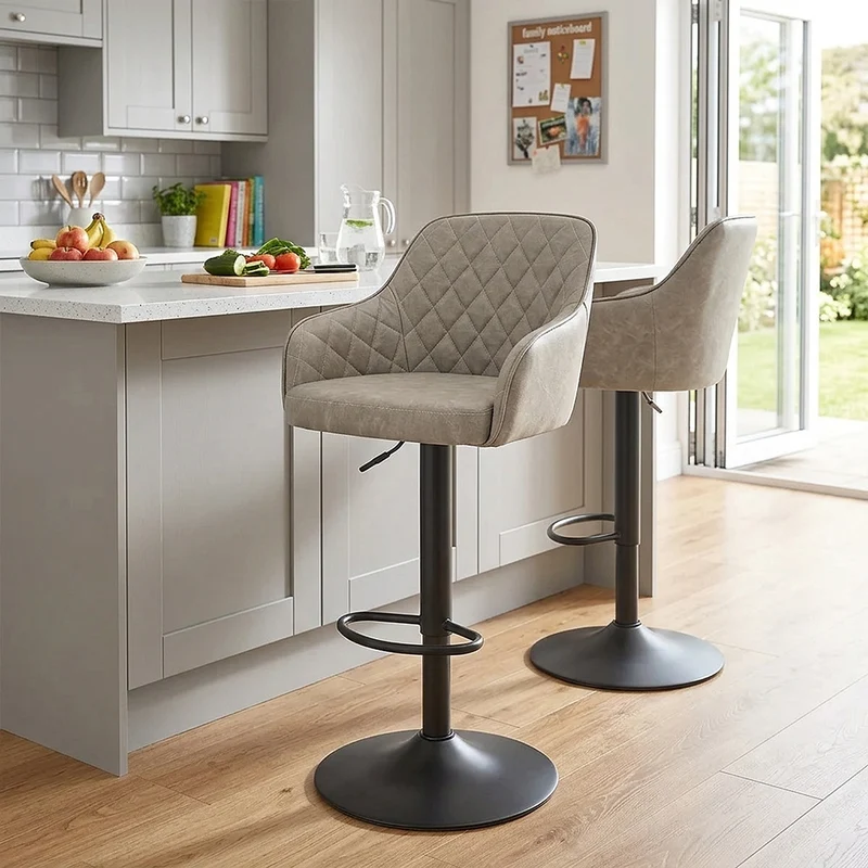 Sgabello Ecopelle - Perth Crema