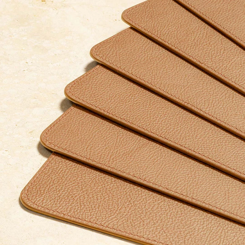 Leather Placemats TABLEWARE COLLECTION Set of Six by Giobagnara for Poltrona Frau