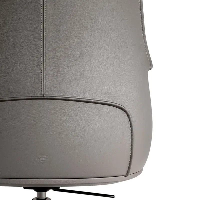 Leather Office Chair with Wheels ARCHIBALD TASK by Jean-Marie Massaud for Poltrona Frau