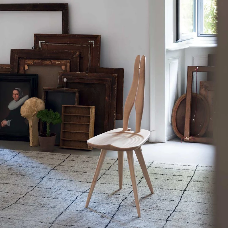 Wood Chair FENIS CM by Calo Molino for Zanotta