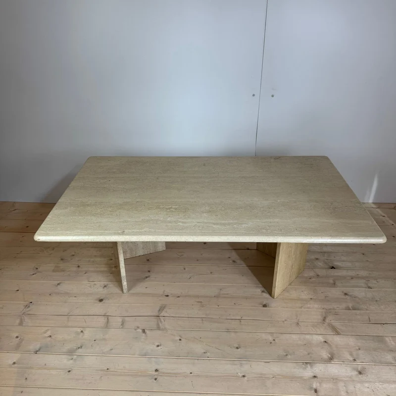 Tavolino Vintage in Travertino – Design Mid-Century (Anni '70)