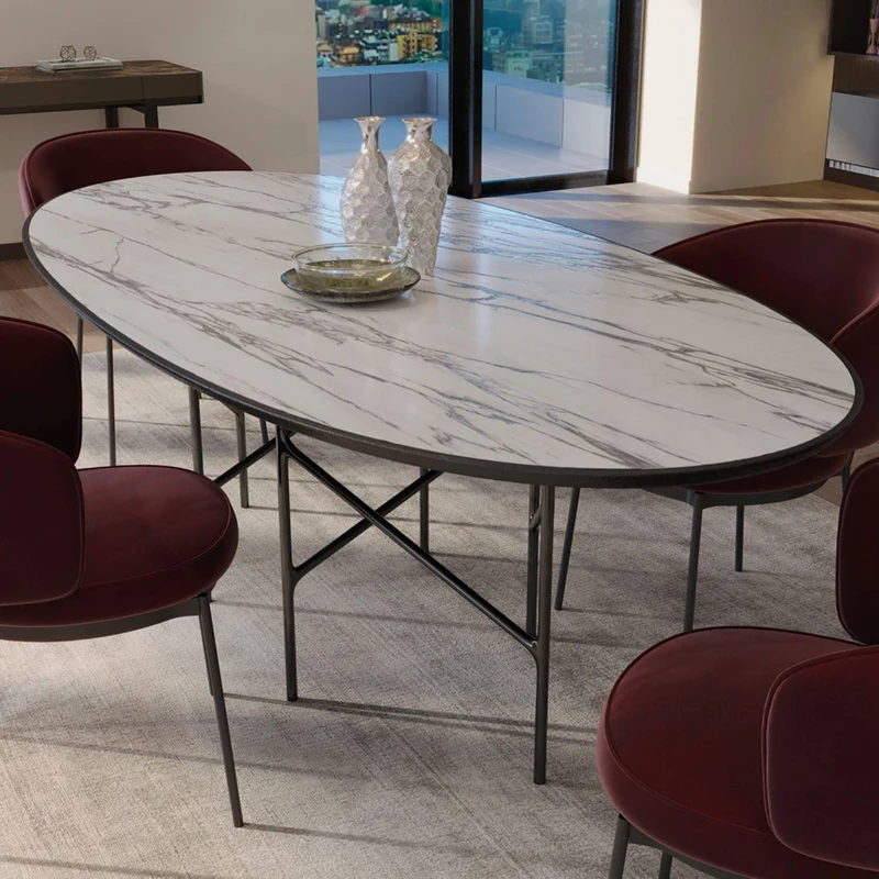 Alexander Oval Dining Table | Italian Elegance & Contemporary Design