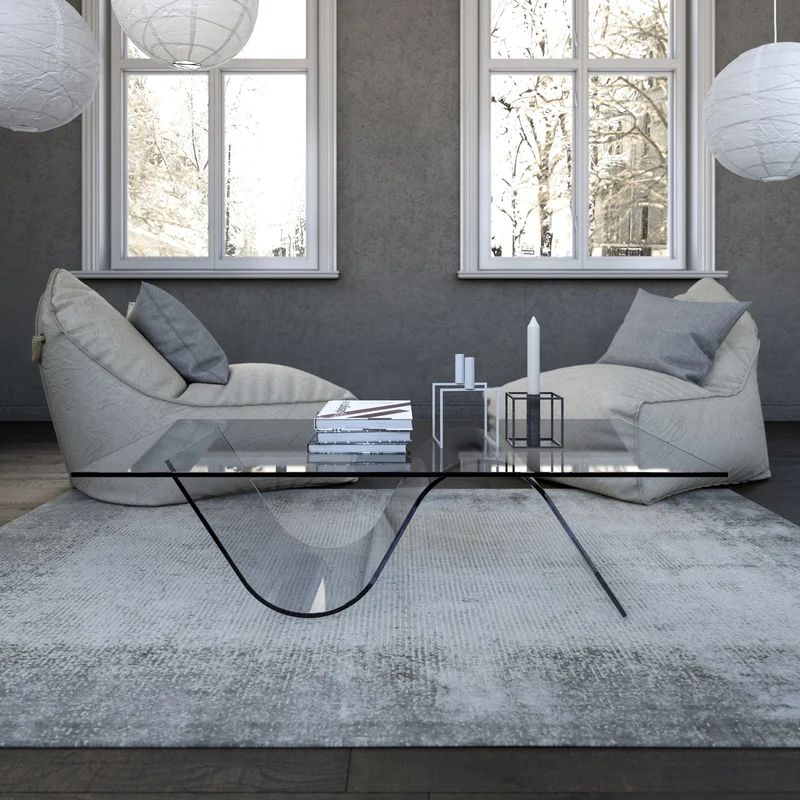 Alissa Curved Glass Coffee Table