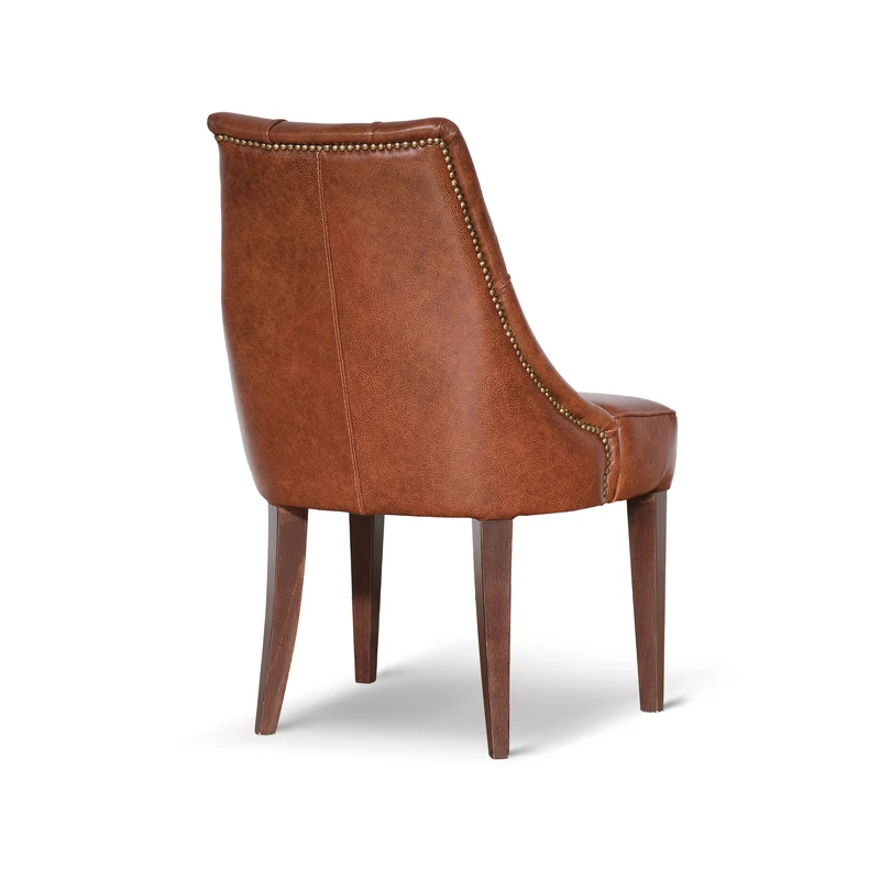 Sedia Chesterfield Casadei Pelle Primo Fiore - Gambe Legno di Faggio Massello