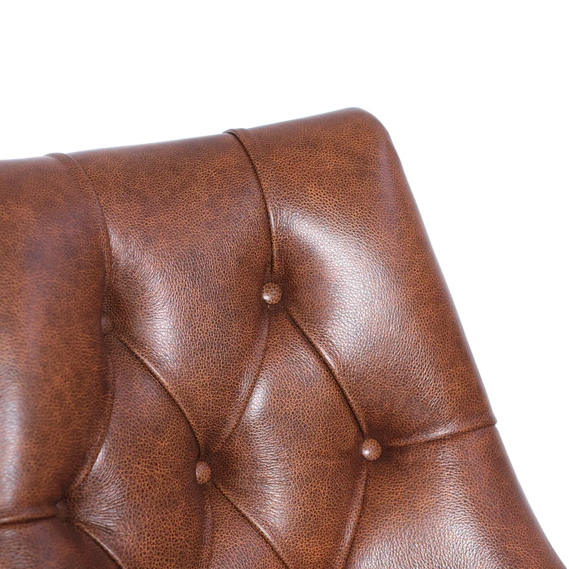 Sedia Chesterfield Casadei Pelle Primo Fiore - Gambe Legno di Faggio Massello