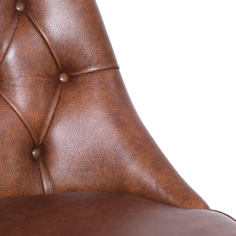 Sedia Chesterfield Casadei Pelle Primo Fiore - Gambe Legno di Faggio Massello